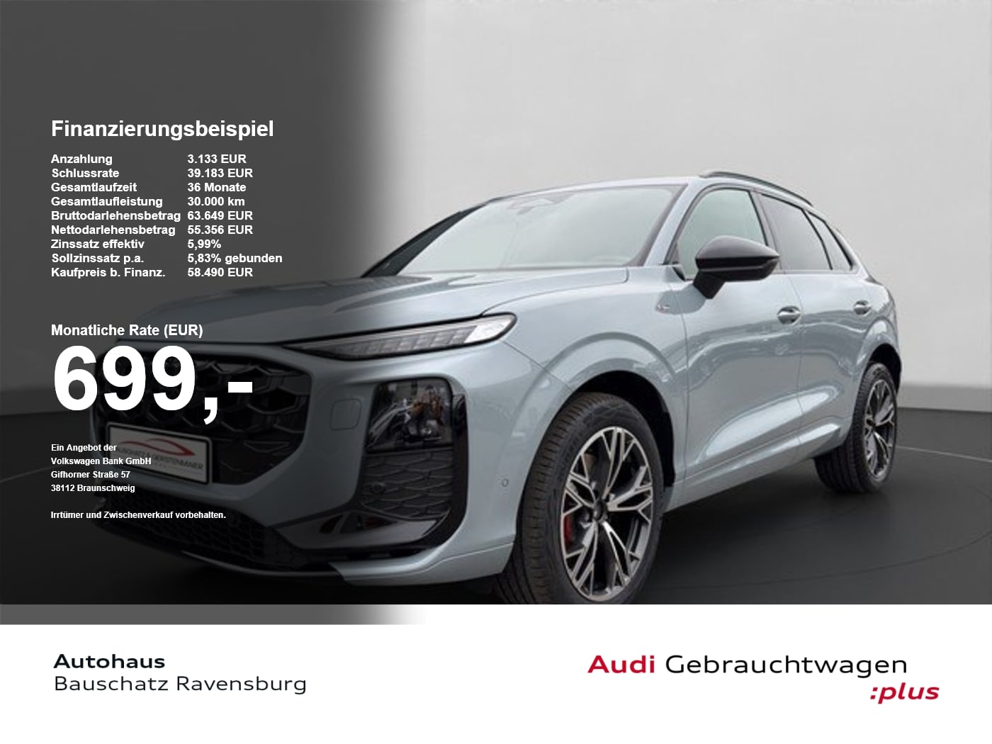 Audi Q3 TFSI quattro *TechPro*S line*DigiMatrix*HuD* Akustikglas ACC  HUD
