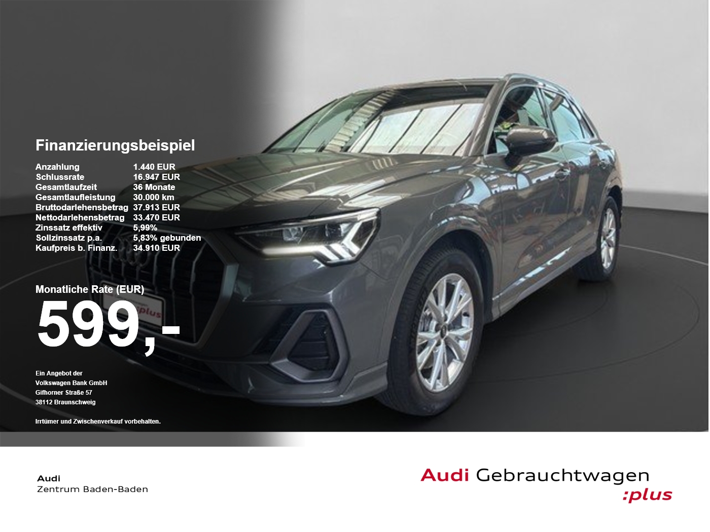 Audi Q3 40 TFSI quattro S line *LED*GRA*PDC*SZH*KESSY* PDC el.Heck  SHZ