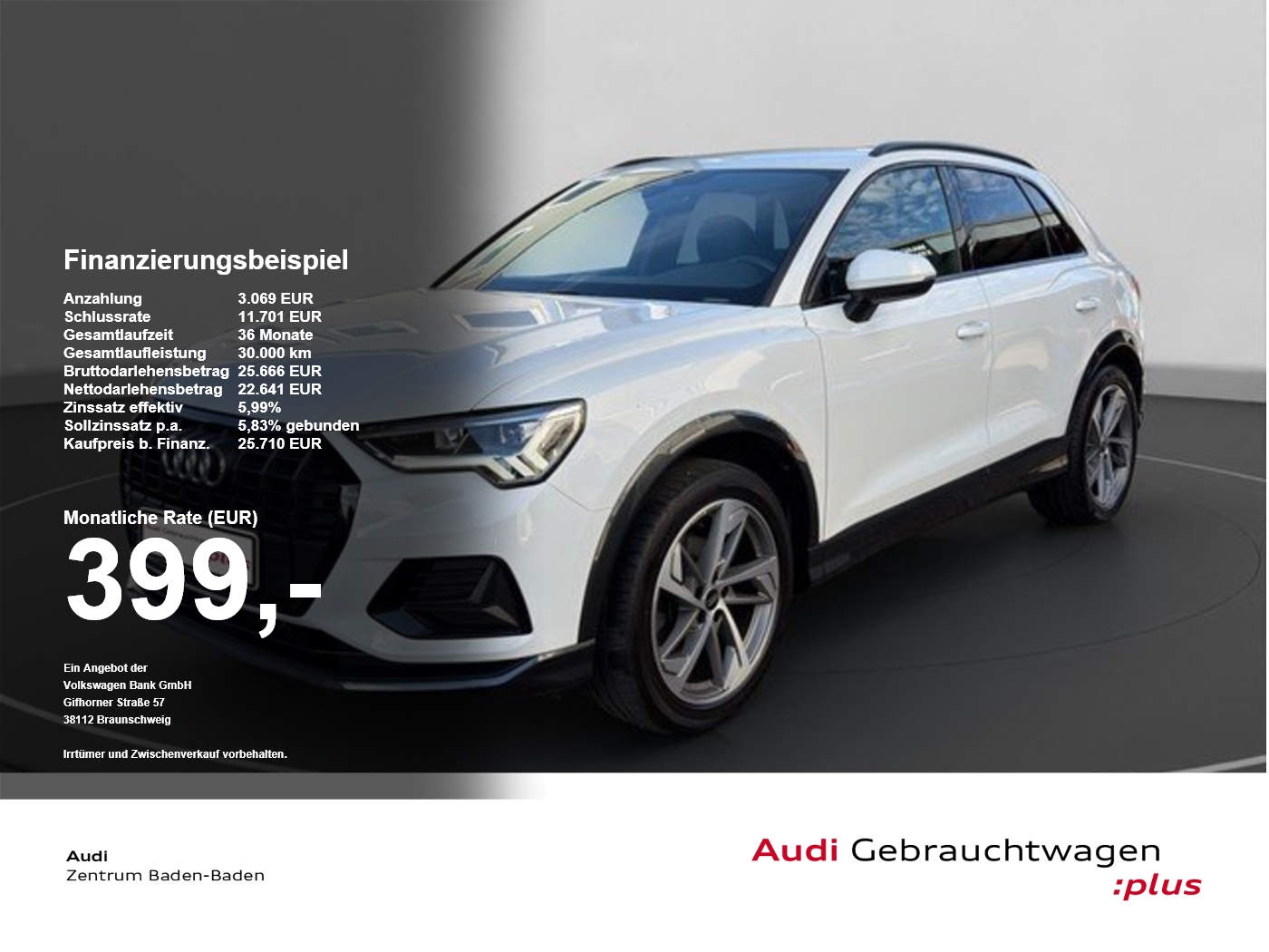 Audi Q3 35 TDI advanced advanced *LED*AHK*ACC*SOUND* Akustikglas Virtual PDC