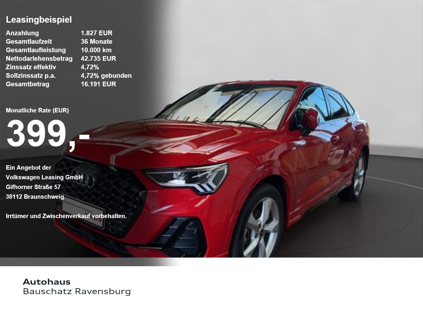 Audi Q3 Sportback 35 TDI S line *LEDER*SH*AHK*OPTIK* LED Navi SoundSys