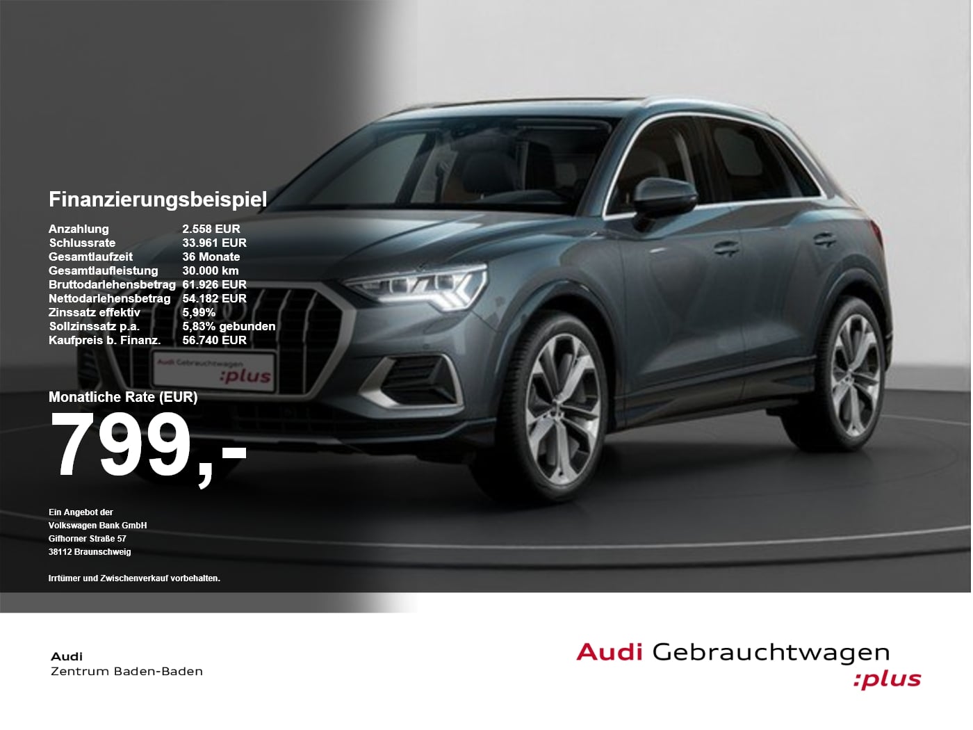 Audi Q3 40 TDI quattro advanced *AHK*PANO*SONOS* PDC ACC el.Heck