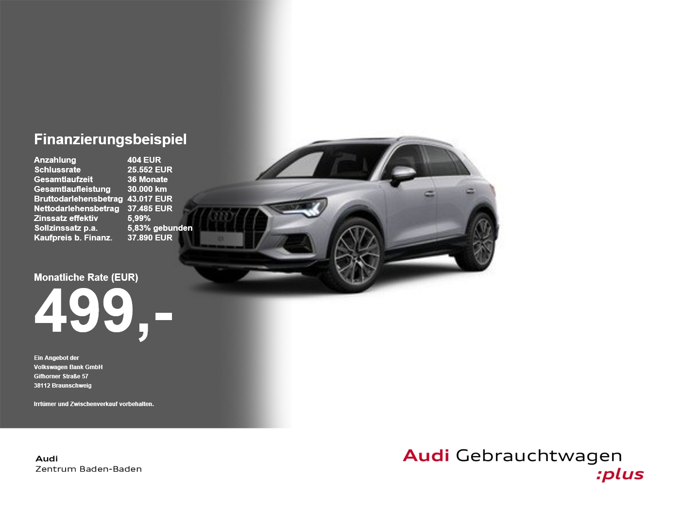 Audi Q3 35 TFSI advanced *PANO*LED*ACC*SOUND*RFK*SZH* AHK Virtual LED Navi