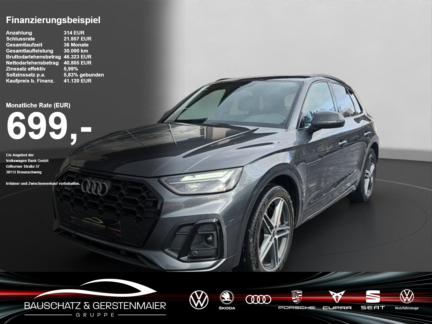 Audi SQ5 quatto tiptronic AHK*LED*PDC*PRIVACY*NAVI*SH PDC DynLicht Akustikglas el.Heck AUT
