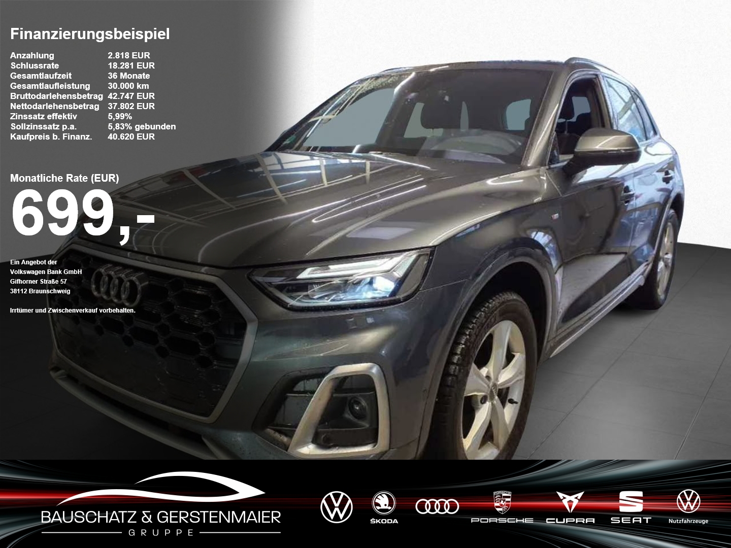 Audi Q5 55 TFSI e quattro S line *PANO*ACC*LED*360&deg;* PDC