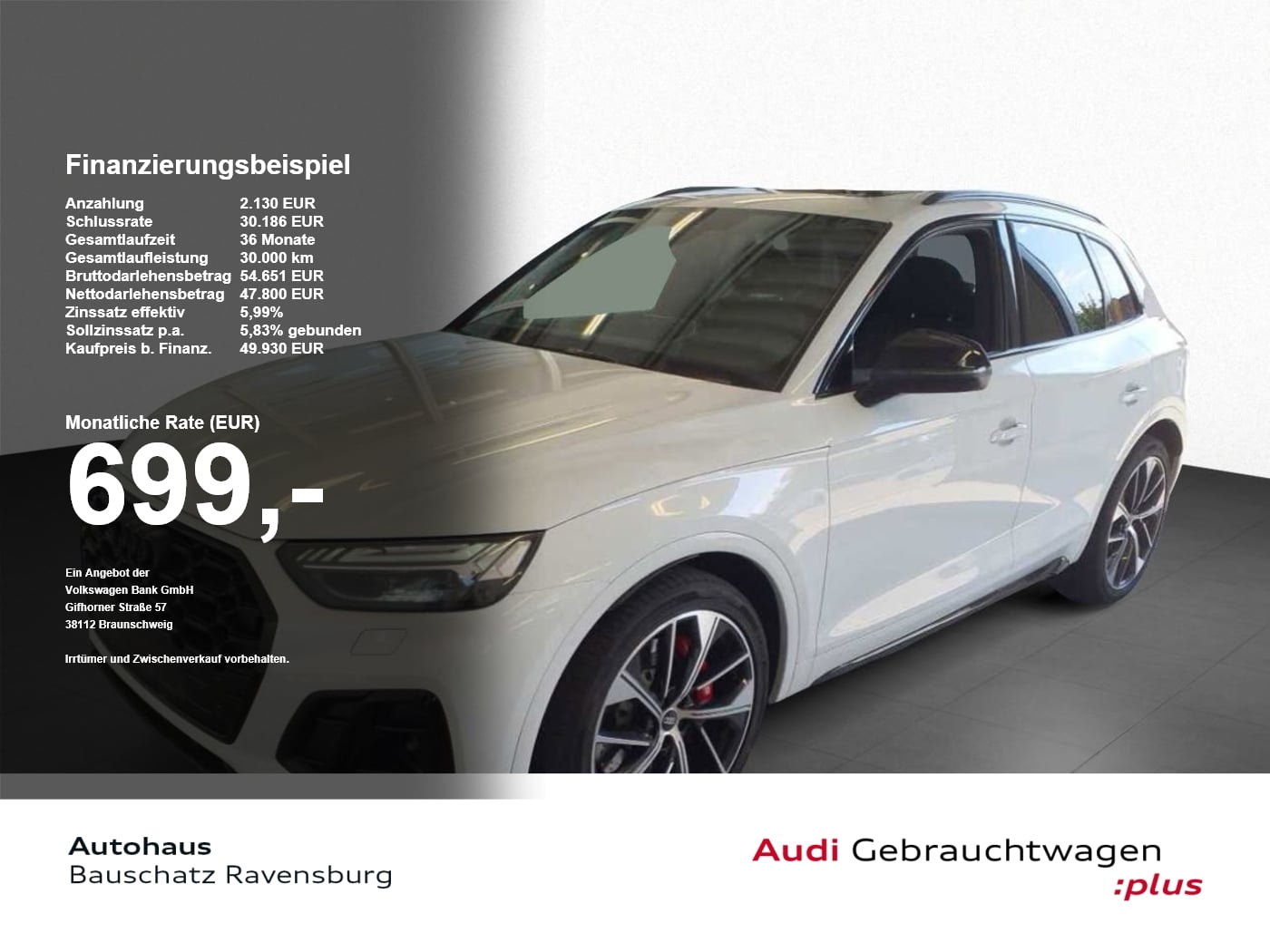 Audi SQ5 3.0 TDI quattro *PANO*MATRIX*HUD*RFK*ACC*SZ* PDC DynLicht SpurH SpurW HUD Virtual