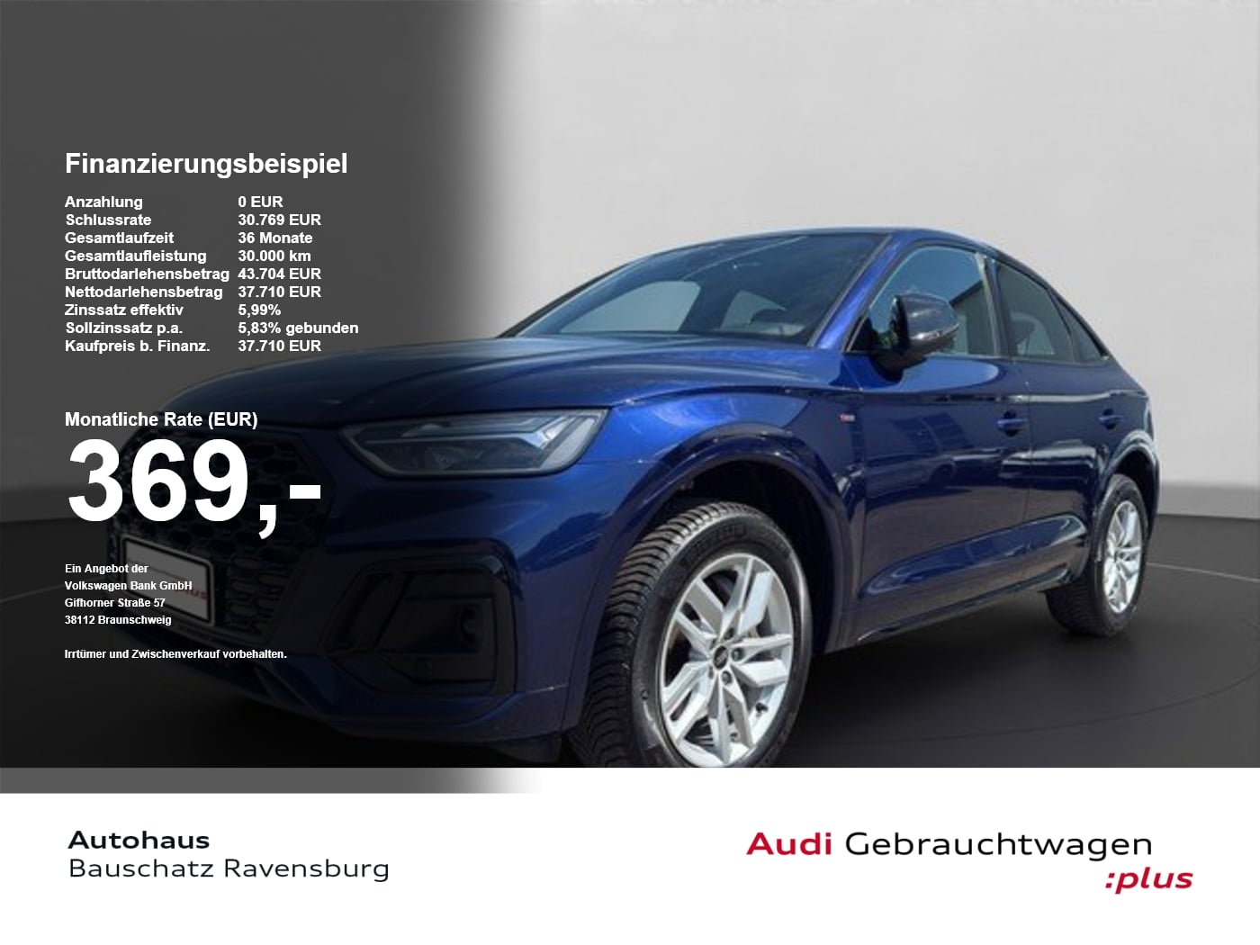 Audi Q5 Sportback 40 TDI quattro S tronic S line AHK LED
