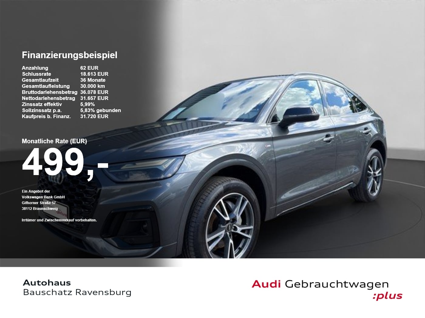 Audi Q5 Sportback 40 TDI quattro S line AHK*PANO*NAVI el.Heck