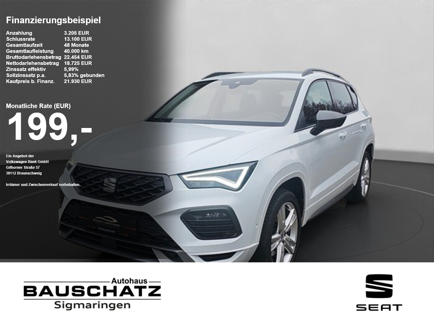 Seat Ateca 2.0 TDI FR NAVI*ACC*SZH*LED*VIRTUAL*KESSY Navi DynLicht SpurH