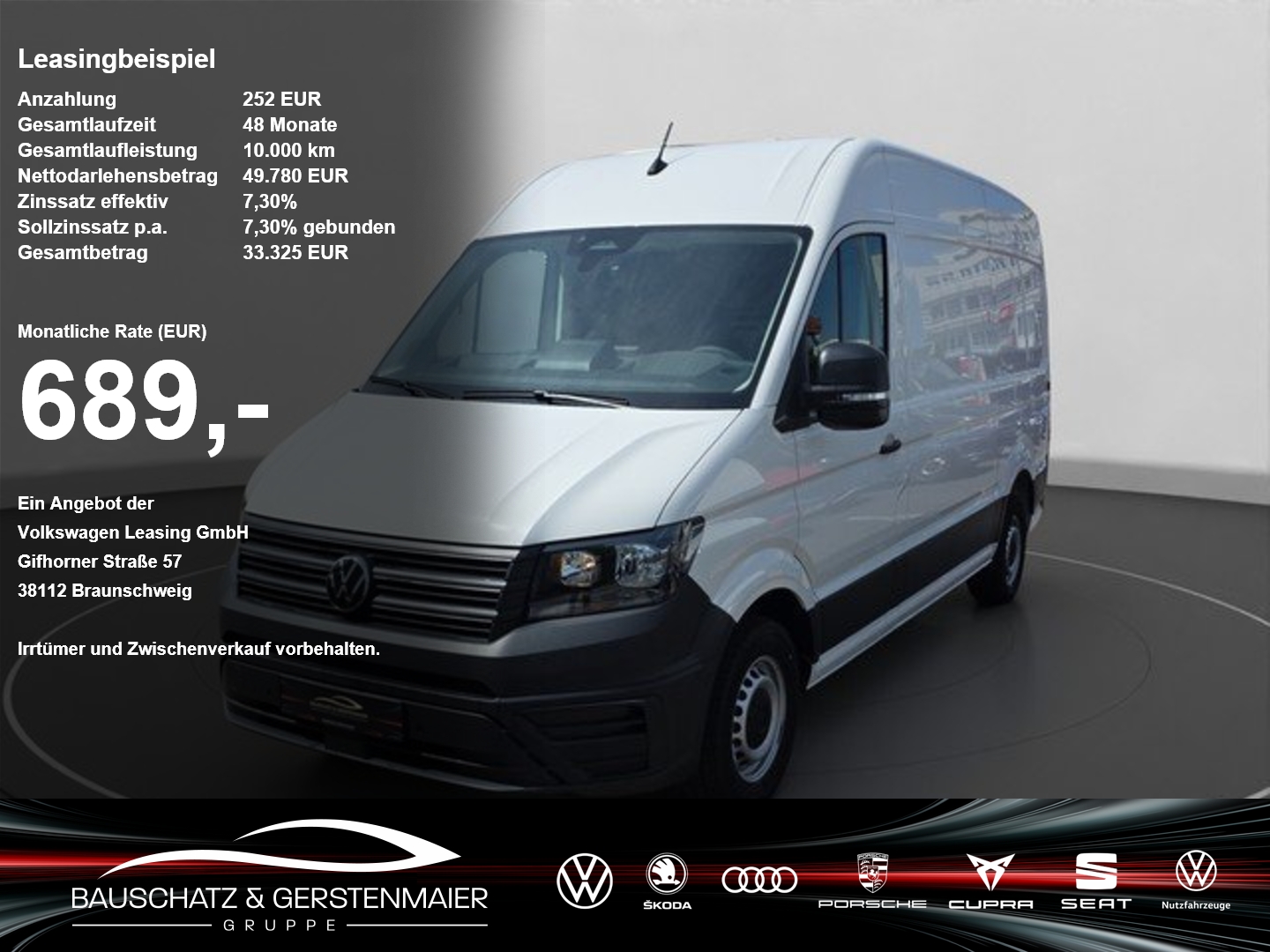 VW Crafter 35 Kasten MR HD 2.0 TDI *KLIMA*GRA*SZH*