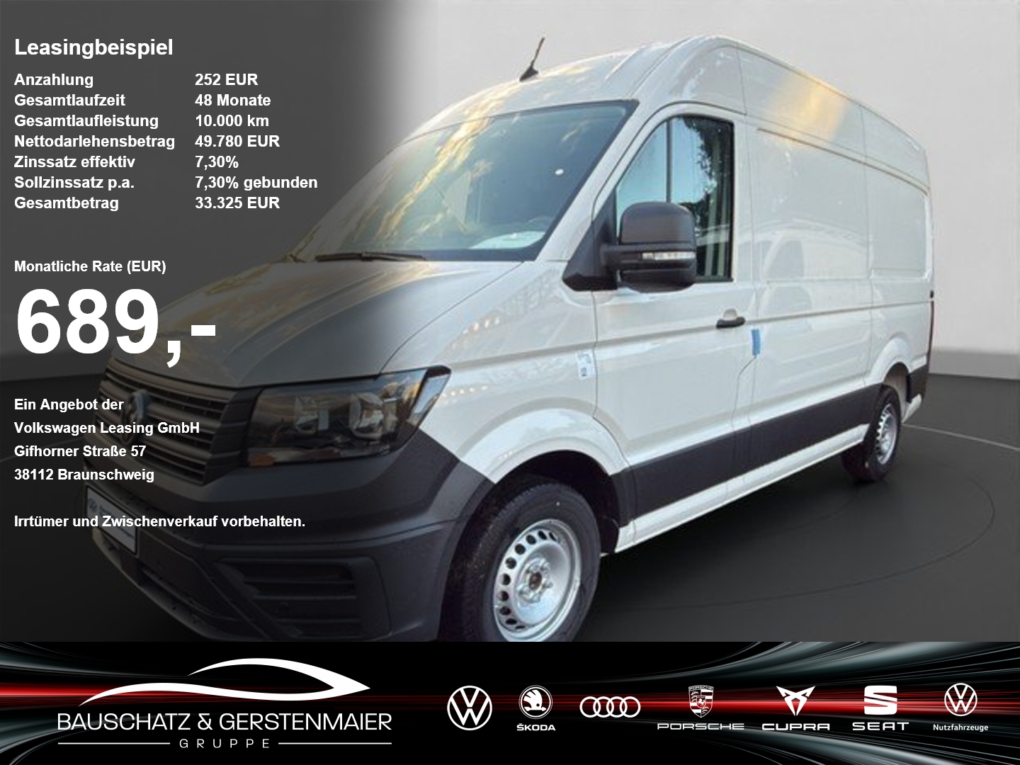 VW Crafter 35 Kasten MR HD 2.0 TDI *KLIMA*GRA*SZH*