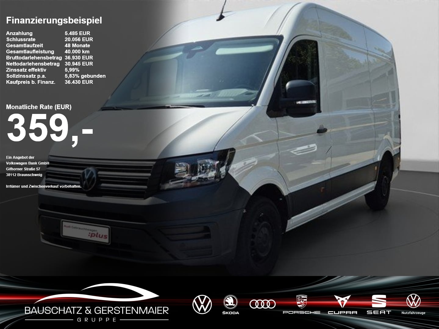 VW Crafter 35 Kasten MR HD 2.0 TDI *KLIMA*GRA*