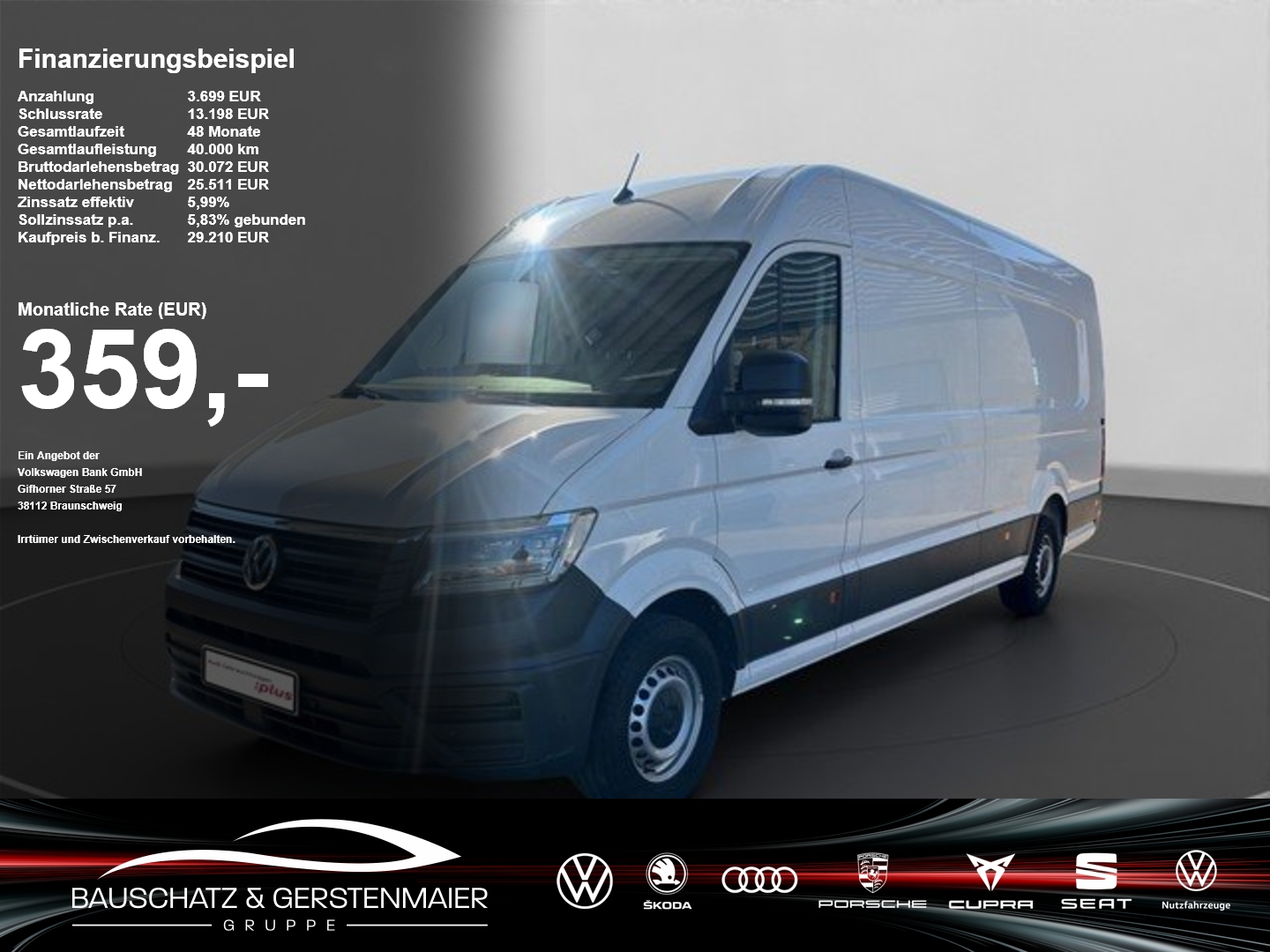 VW Crafter 35 Kasten LR HD 2.0 TDI *LED*NAVI*RFK*