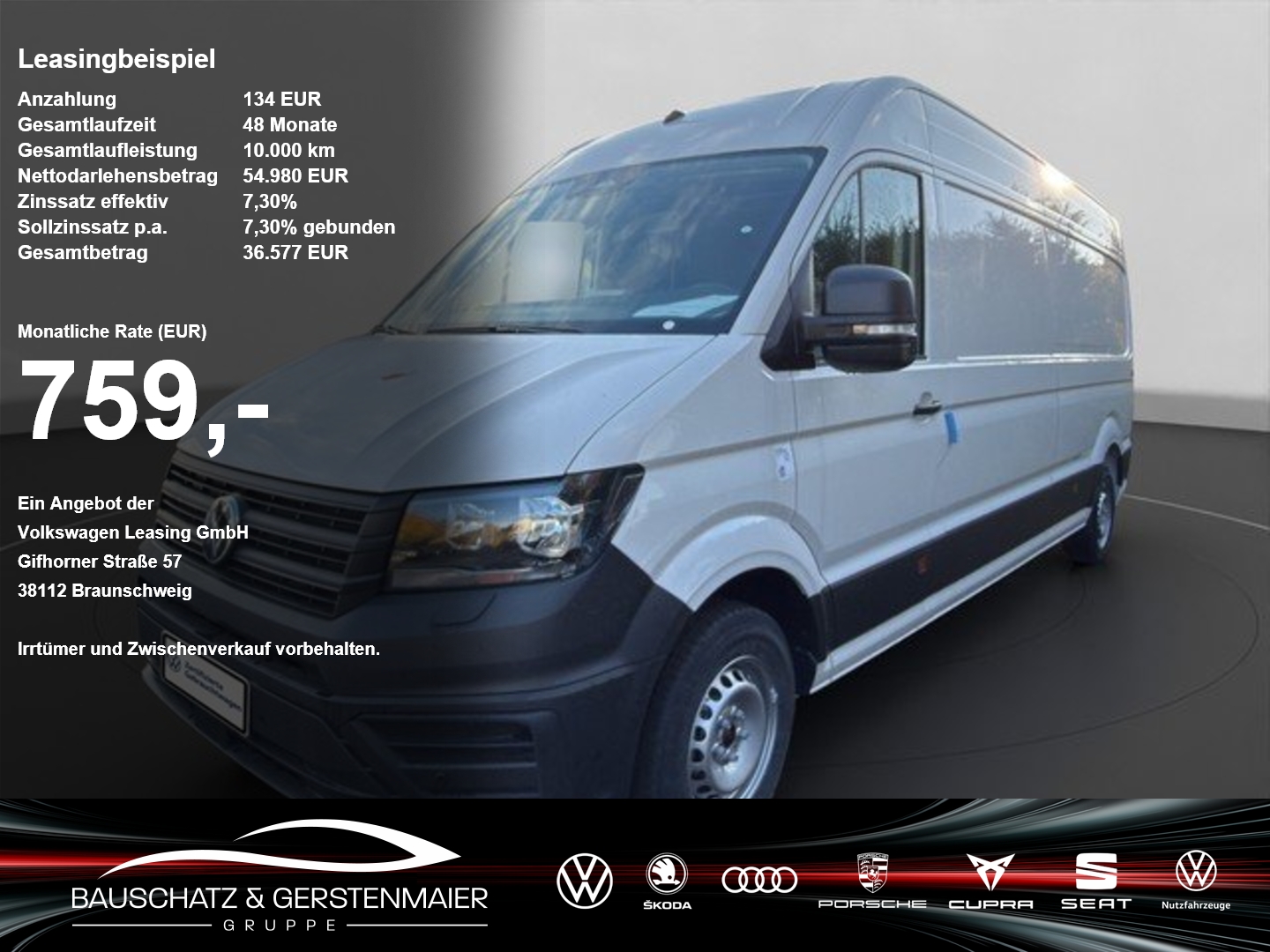 VW Crafter 35 Kasten LR HD 2.0 TDI *NAVI*KLIMA*RFK*