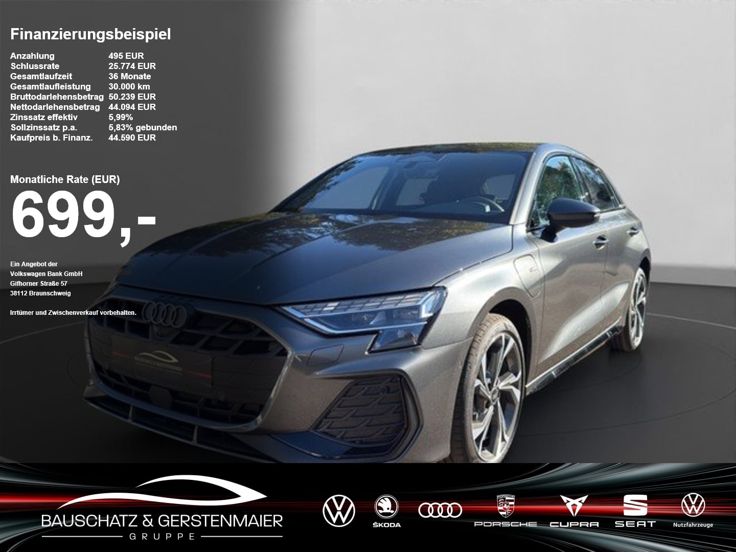 Audi A3 SB S line TFSI e ACC*360&deg;Kamera*Memory