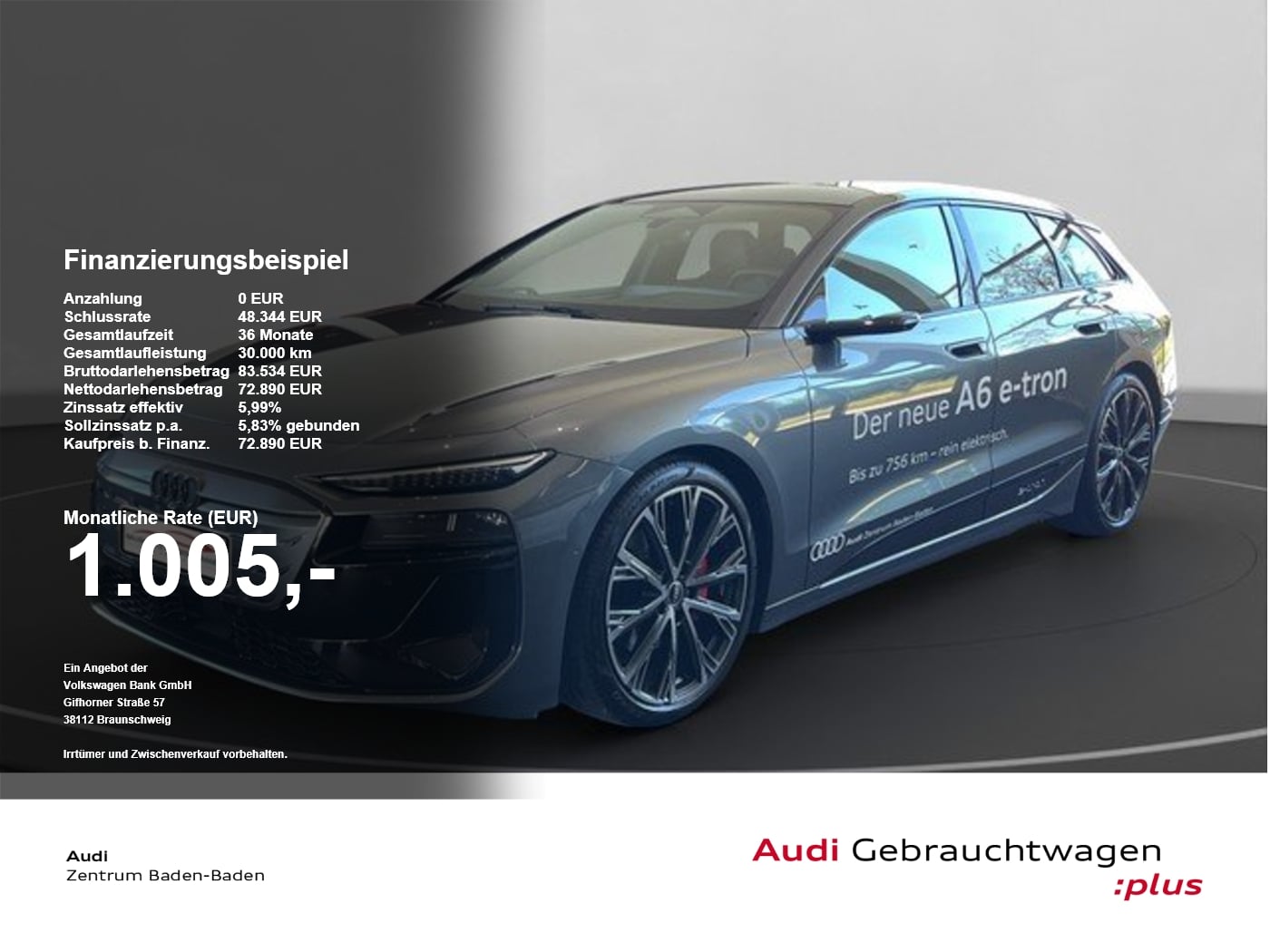 Audi A6 Avant e-tron performance edition one grey