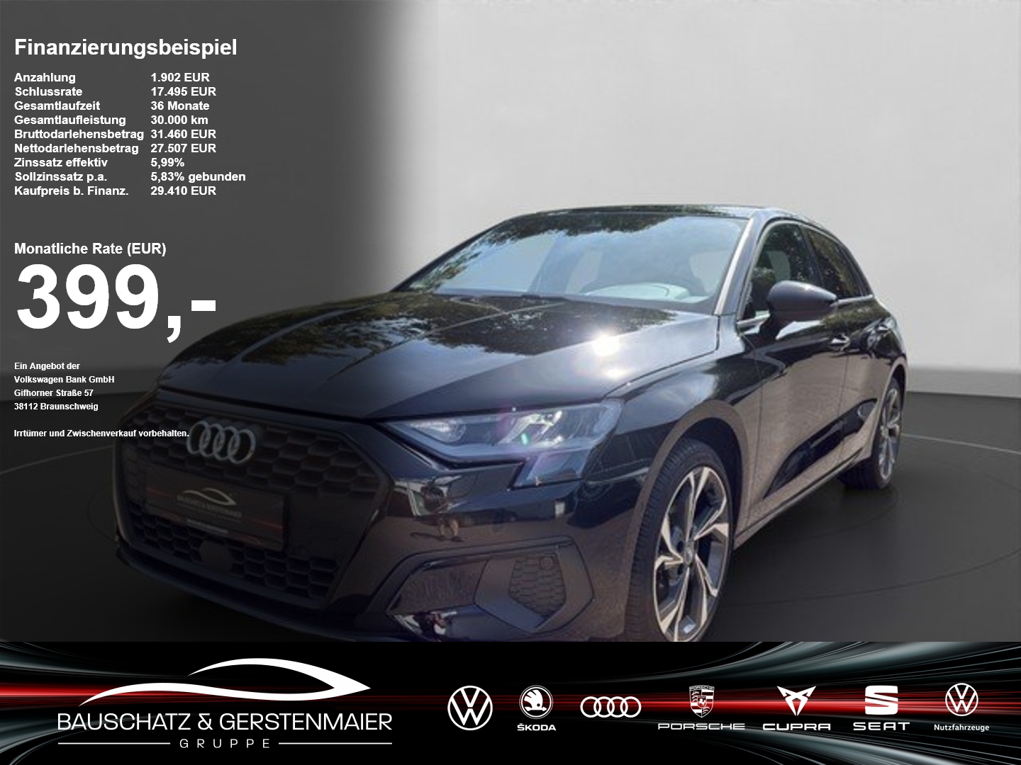 Audi A3 Sportback 35 TFSI *PANO*B&O*PRIVACY*SZH*NAVI* SpurH el.Heck Virtual