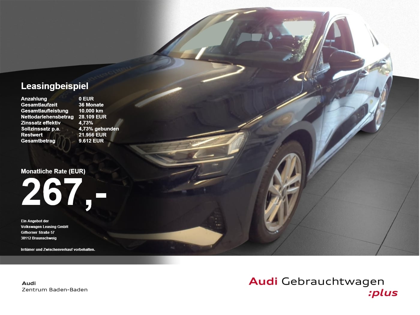 Audi A3 Limousine TFSI 110 kW advanced *LED*RFK*NAVI*