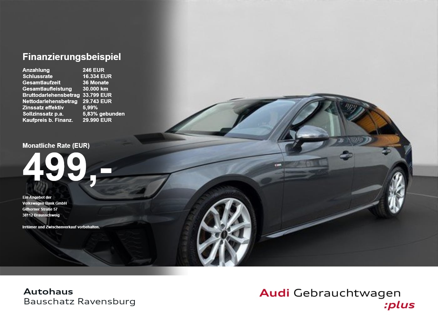 Audi A4 Avant 50 TDI quattro S line *MATRIX*PANO*RFK*