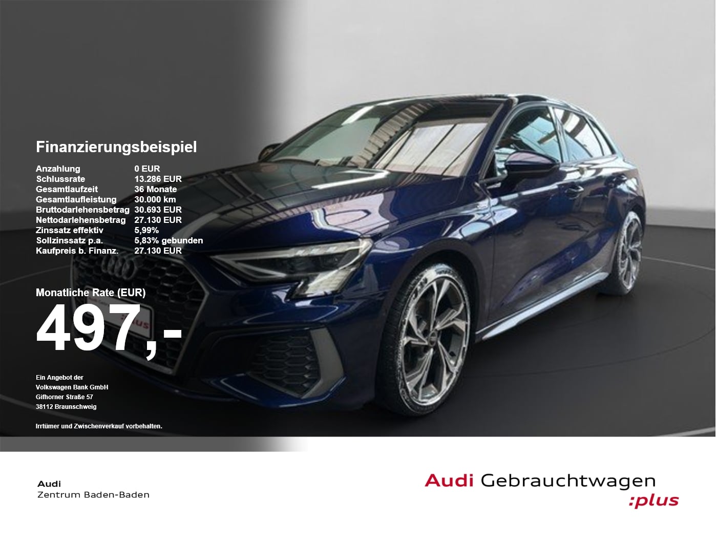 Audi A3 Sportback 40 TDI quattro S tronic S line AHK ACC LM