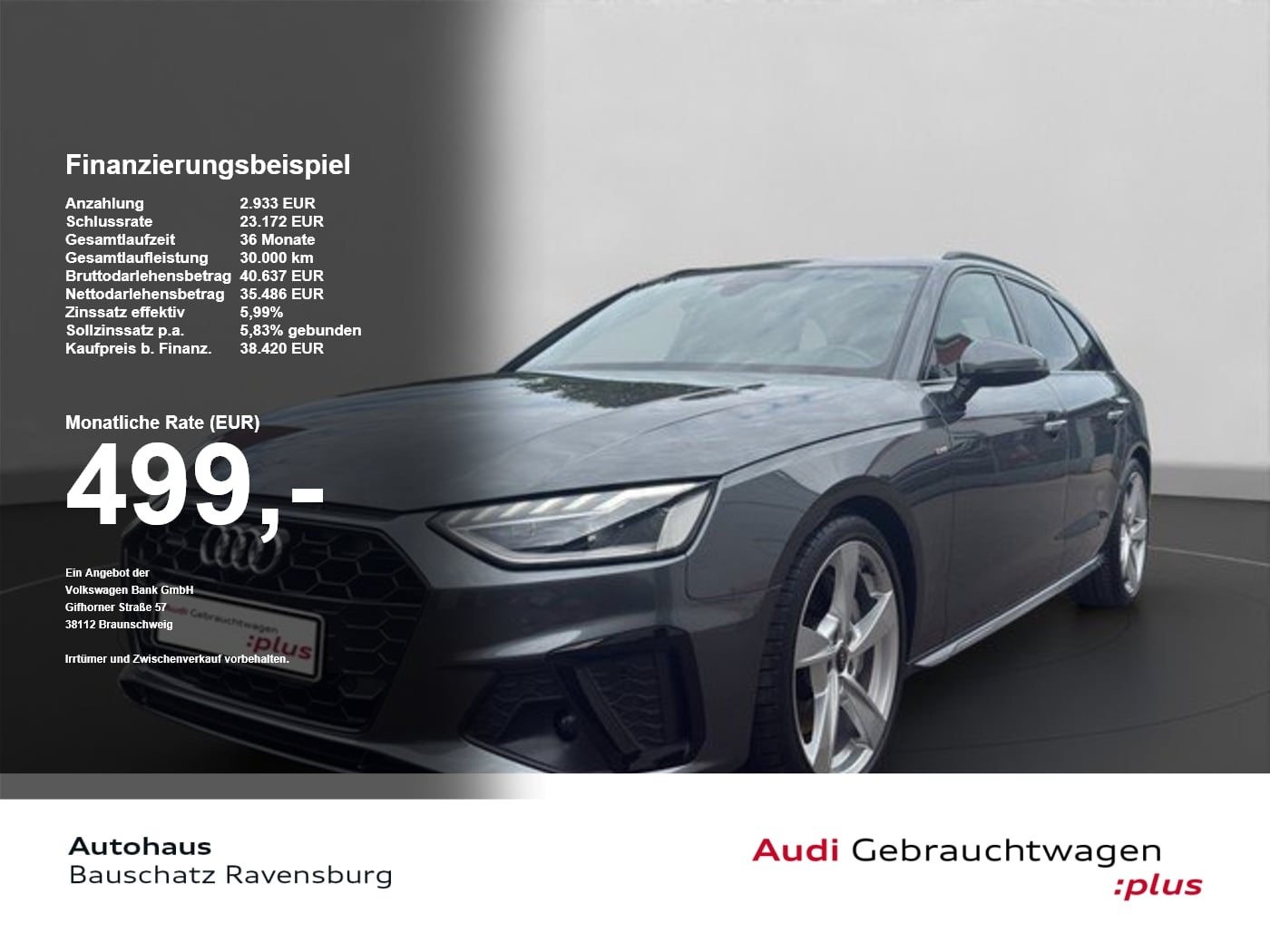 Audi A4 Avant 50 TDI quattro S line *LED*PANO*RFK*SH*