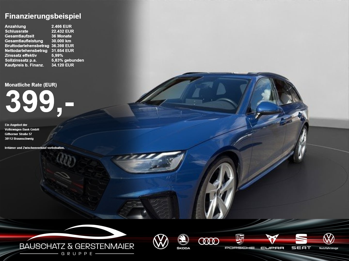 Audi A4 Avant 50 TDI quattro S line *LED*PANO*RFK*