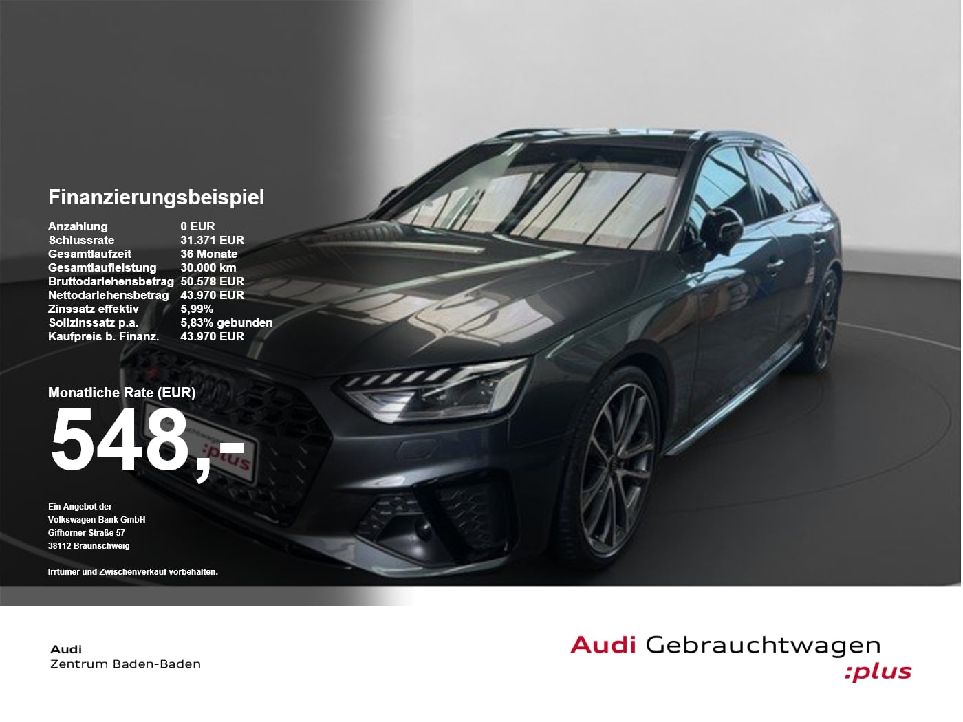 Audi S4 Avant 3.0 TDI quattro MATRIX*AHK*SOUND*360&deg; AUT
