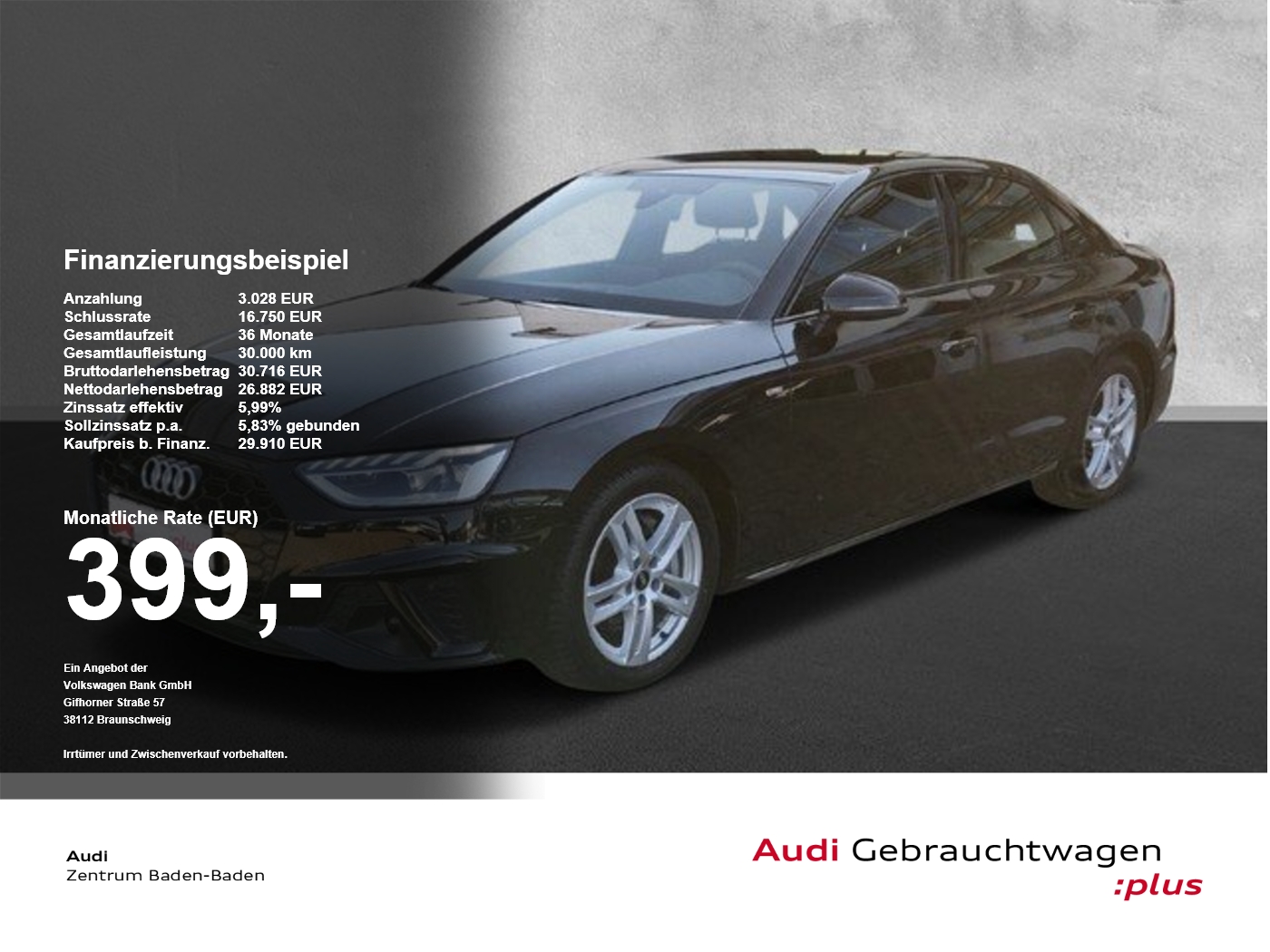 Audi A4 Lim. 40 TDI quattro S line LED*OPTIK*VIRTUAL Akustikglas
