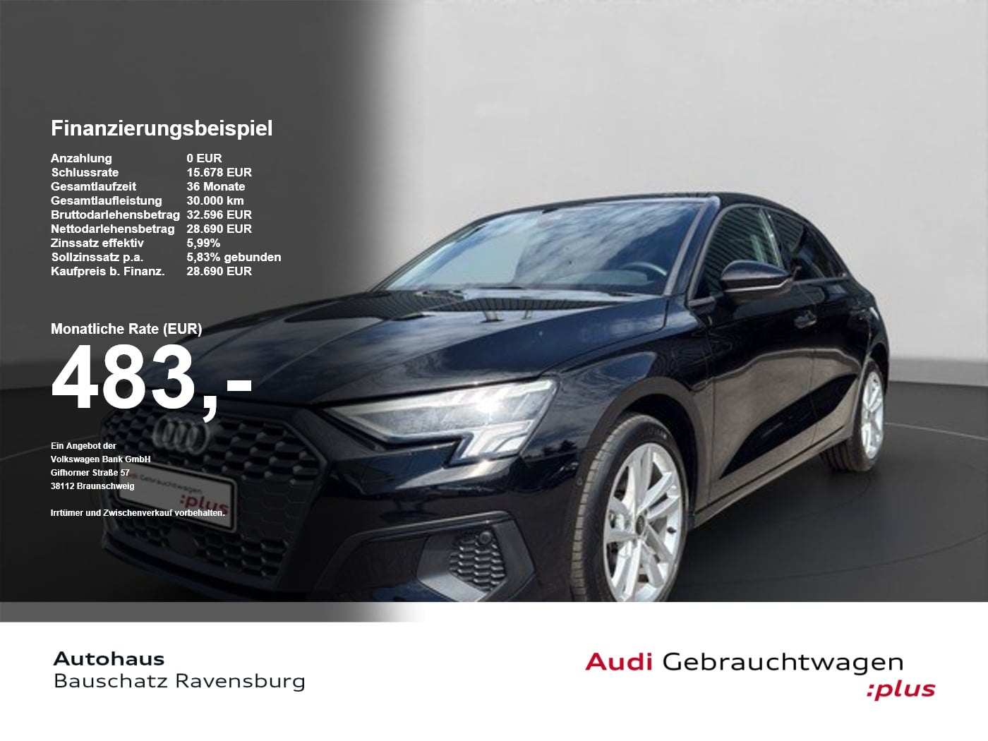 Audi A3 Sportback 40 TFSI e *LED*ACC*NAVI*VIRTUAL*SH* ACC DynLicht el.Heck