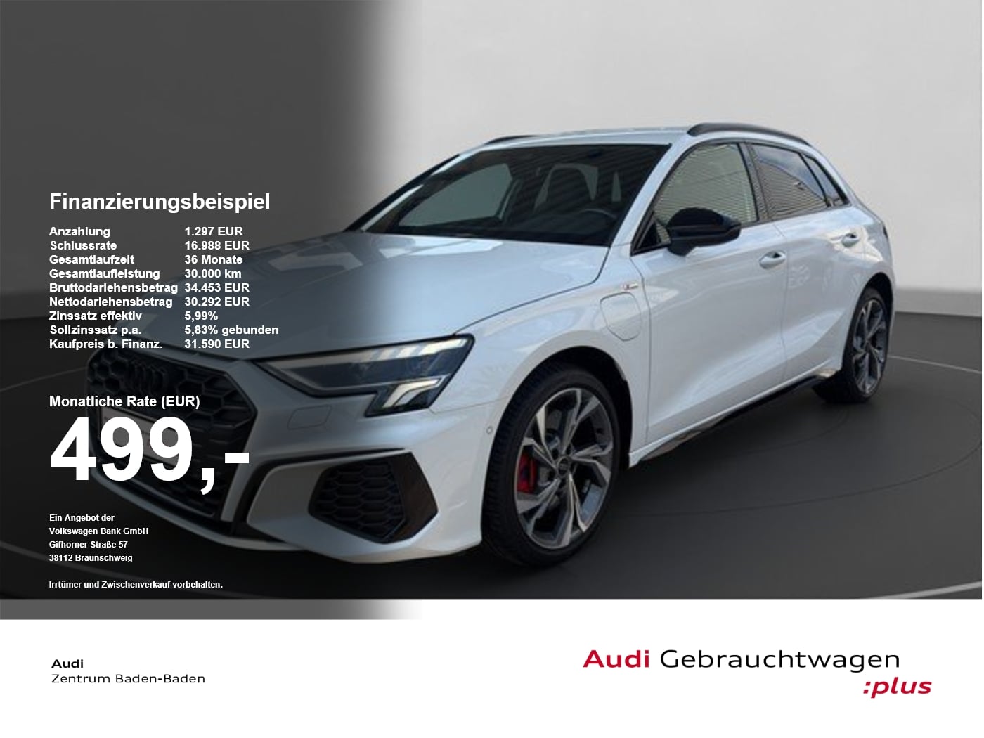 Audi A3 Sportback 45 TFSI e S line *LED*RFK*B&O*GRA* ACC DynLicht