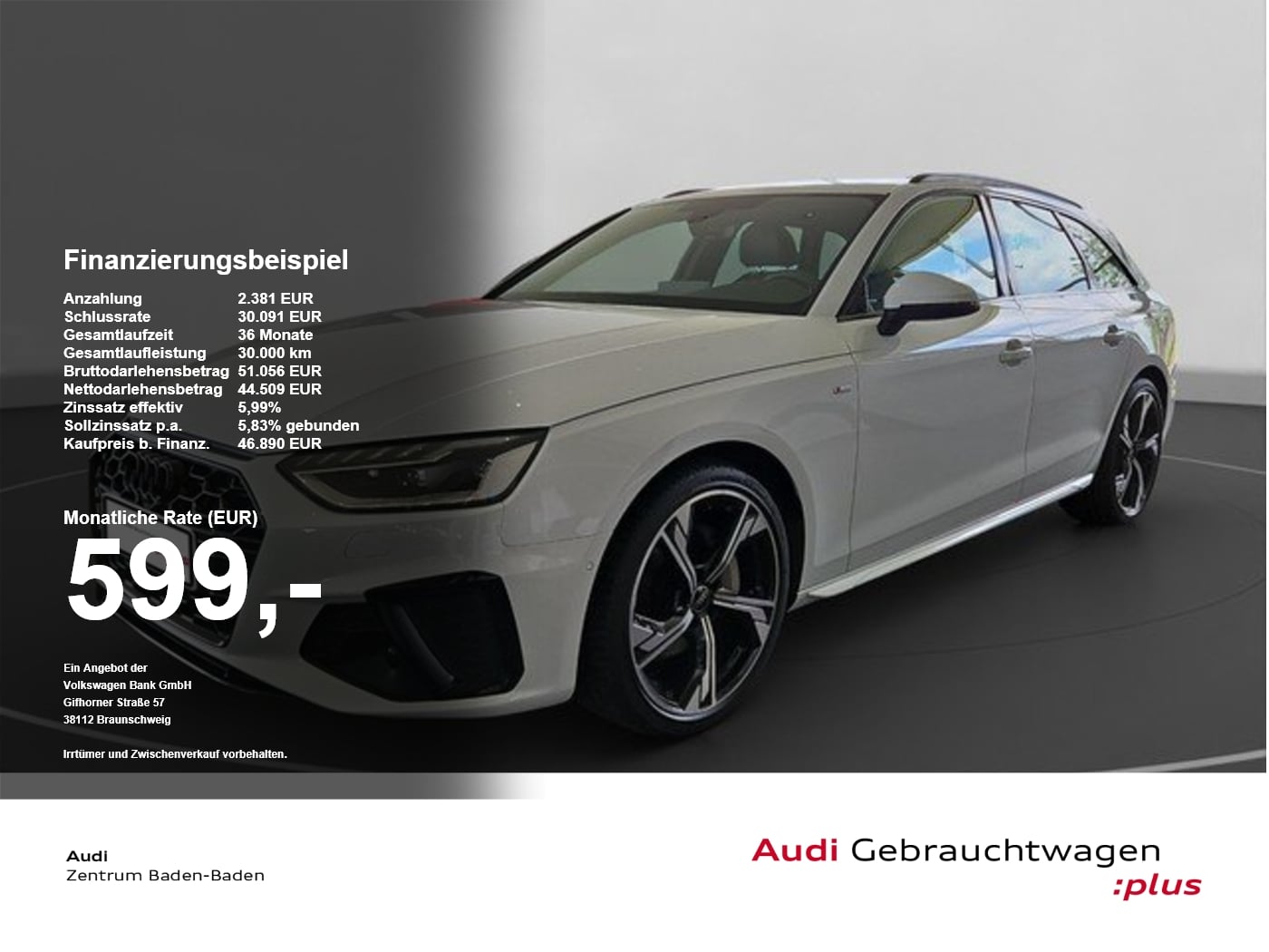 Audi A4 Avant 40 TFSI quattro S tronic S line MATRIX