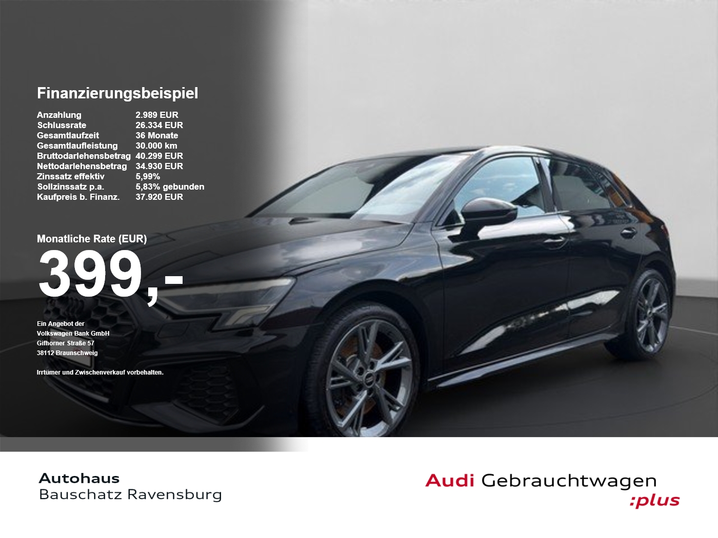 Audi S3 Sportback 2.0 TFSI quattro *LED*NAVI*GRA*SZH* Akustikglas