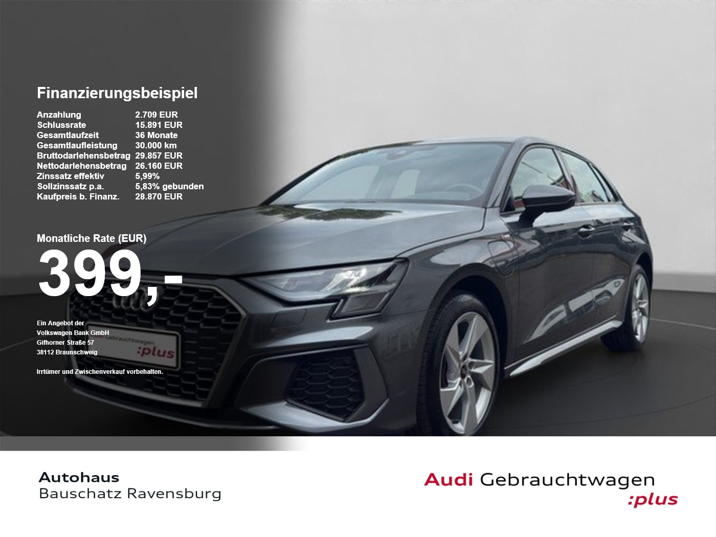 Audi A3 Sportback 40 TFSI e S line *AHK*RFK*GRA*NAVI* ACC DynLicht