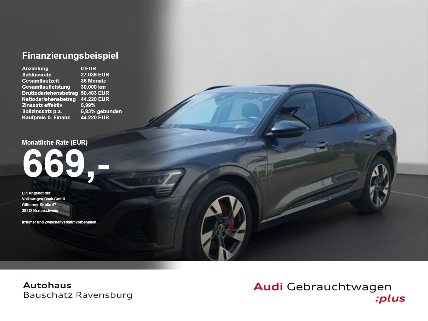 Audi Q8 e-tron Sportback 50 quattro S line *RFK*LUFT* AUT
