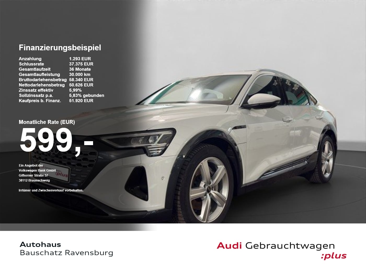 Audi Q8 e-tron Sportb.  50 quattro advanced *PANO*B&O*