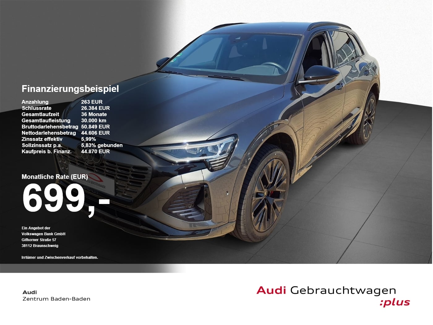 Audi Q8 e-tron 50 quattro S line Akustikglas