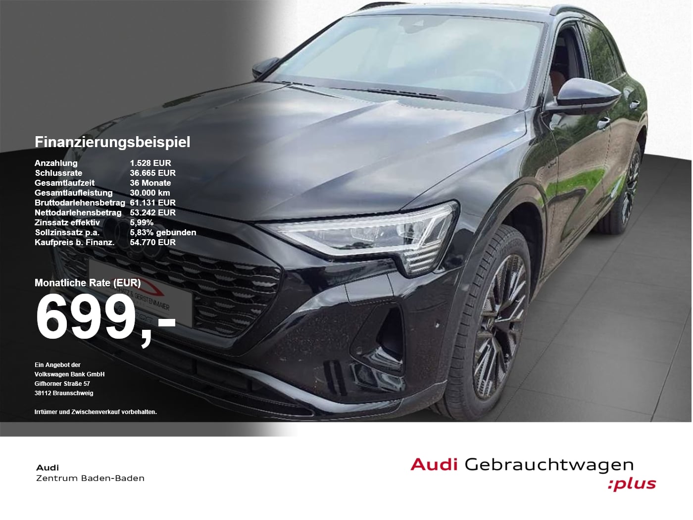 Audi Q8 e-tron 55 quattro advanced *MATRIX*PANO*B&O* Akustikglas