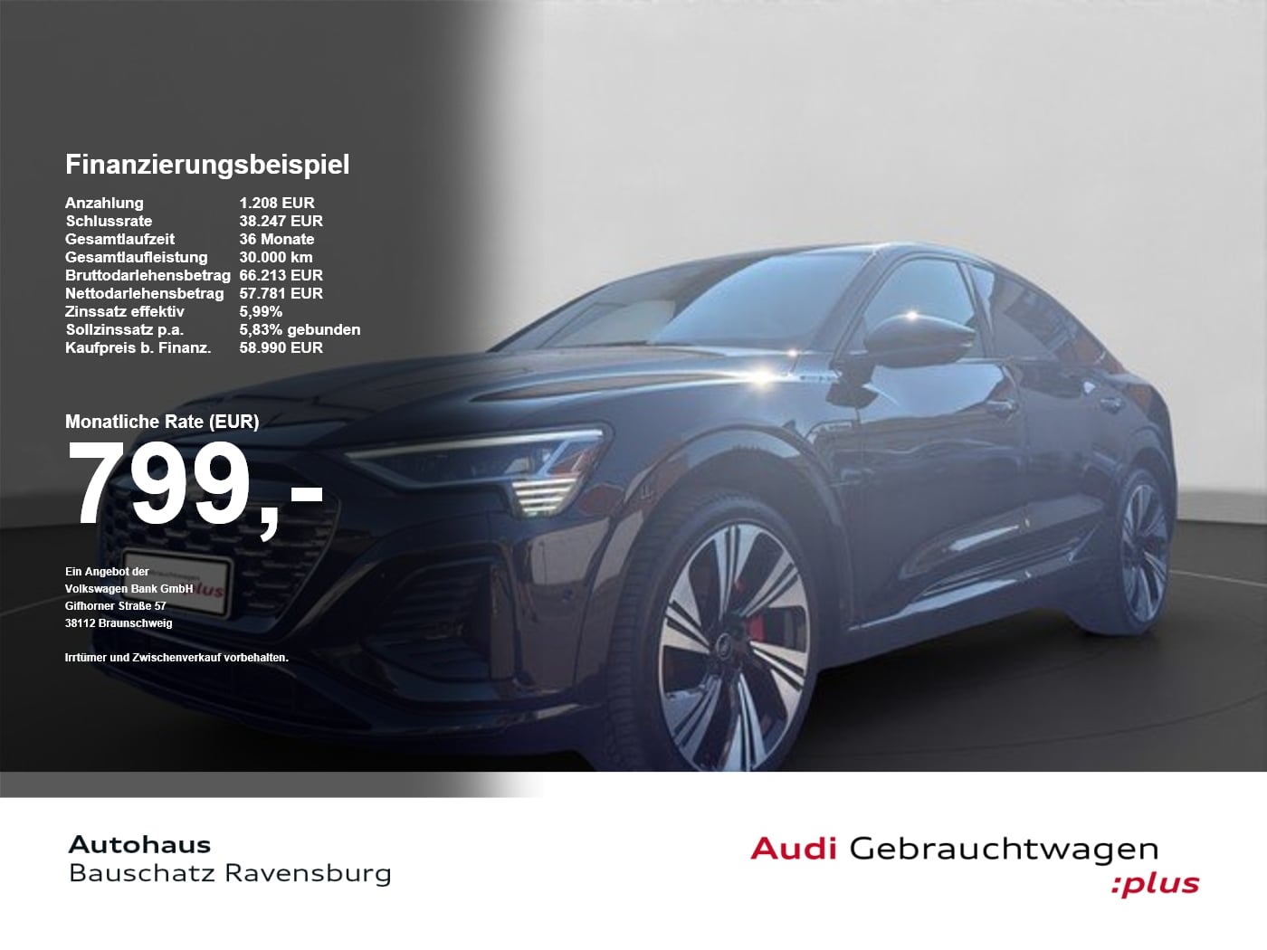 Audi Q8 e-tron Sportback  55 quattro Edition S line AUT