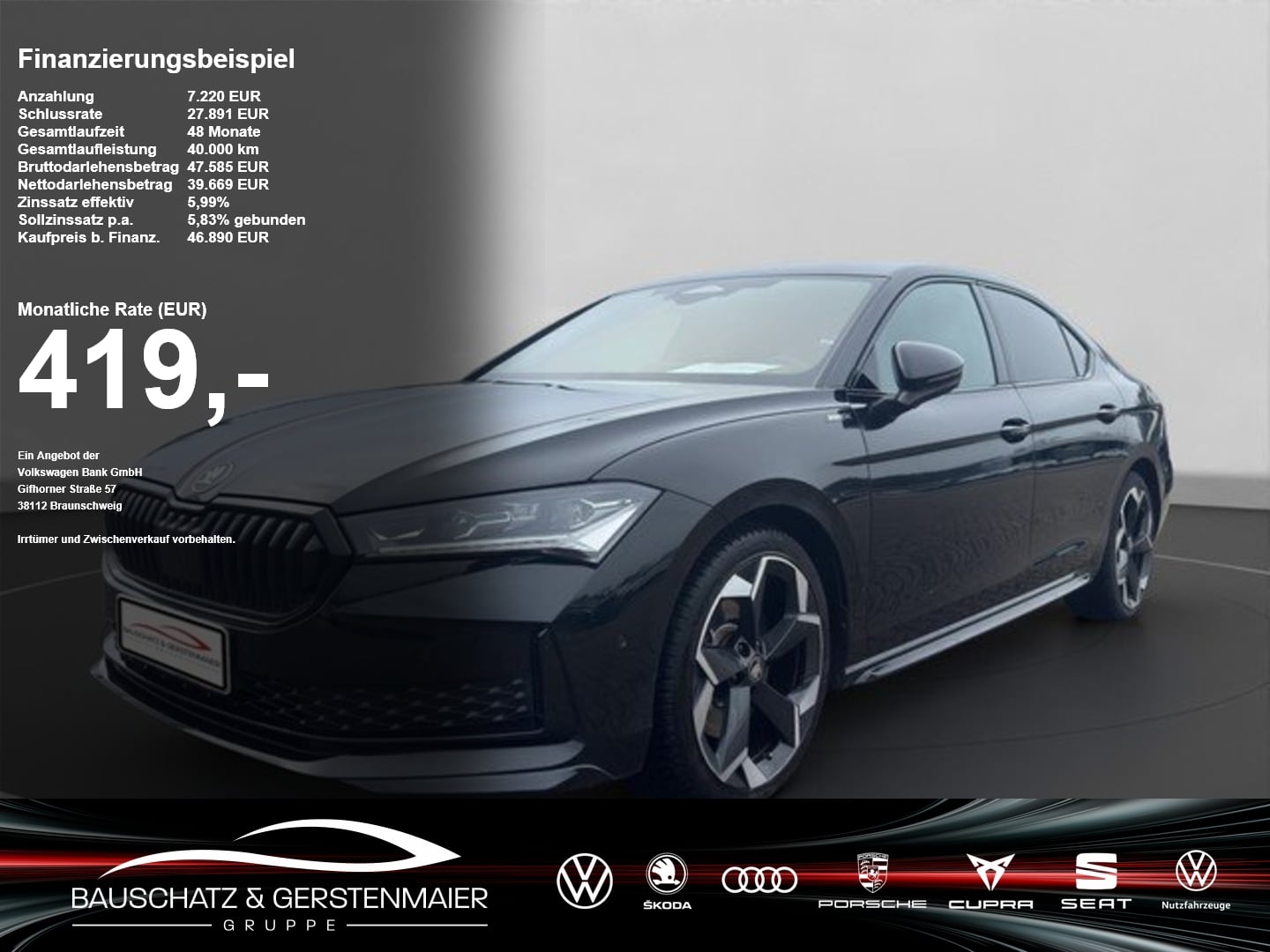 Skoda Superb Sportline 2.0 TDI 142 kW 7-Gang-D