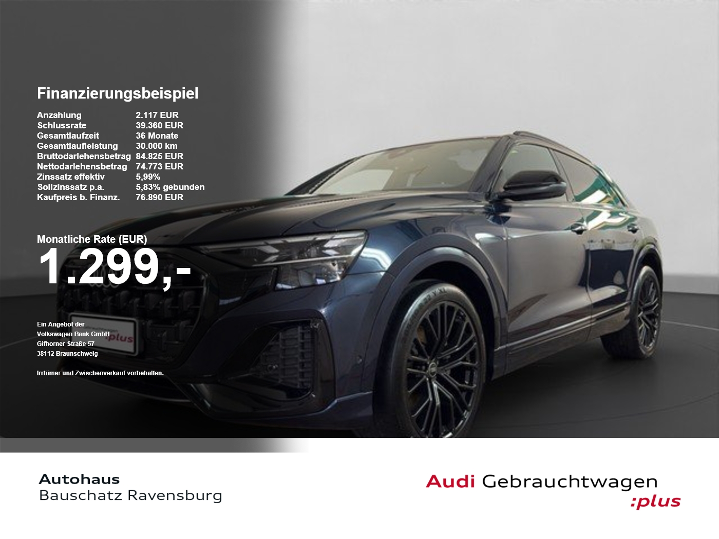 Audi Q8 50 TDI quattro *MATRIX*AHK*SOUND*STHZ*360&deg;* Akustikglas