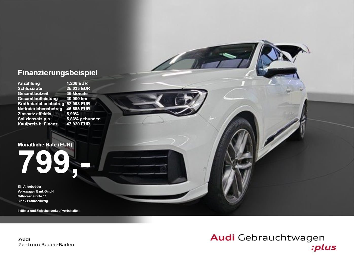 Audi Q7 55 TFSI e quattro PANO*LUFT*OPTIK*SOUND*360&deg; Luft SD