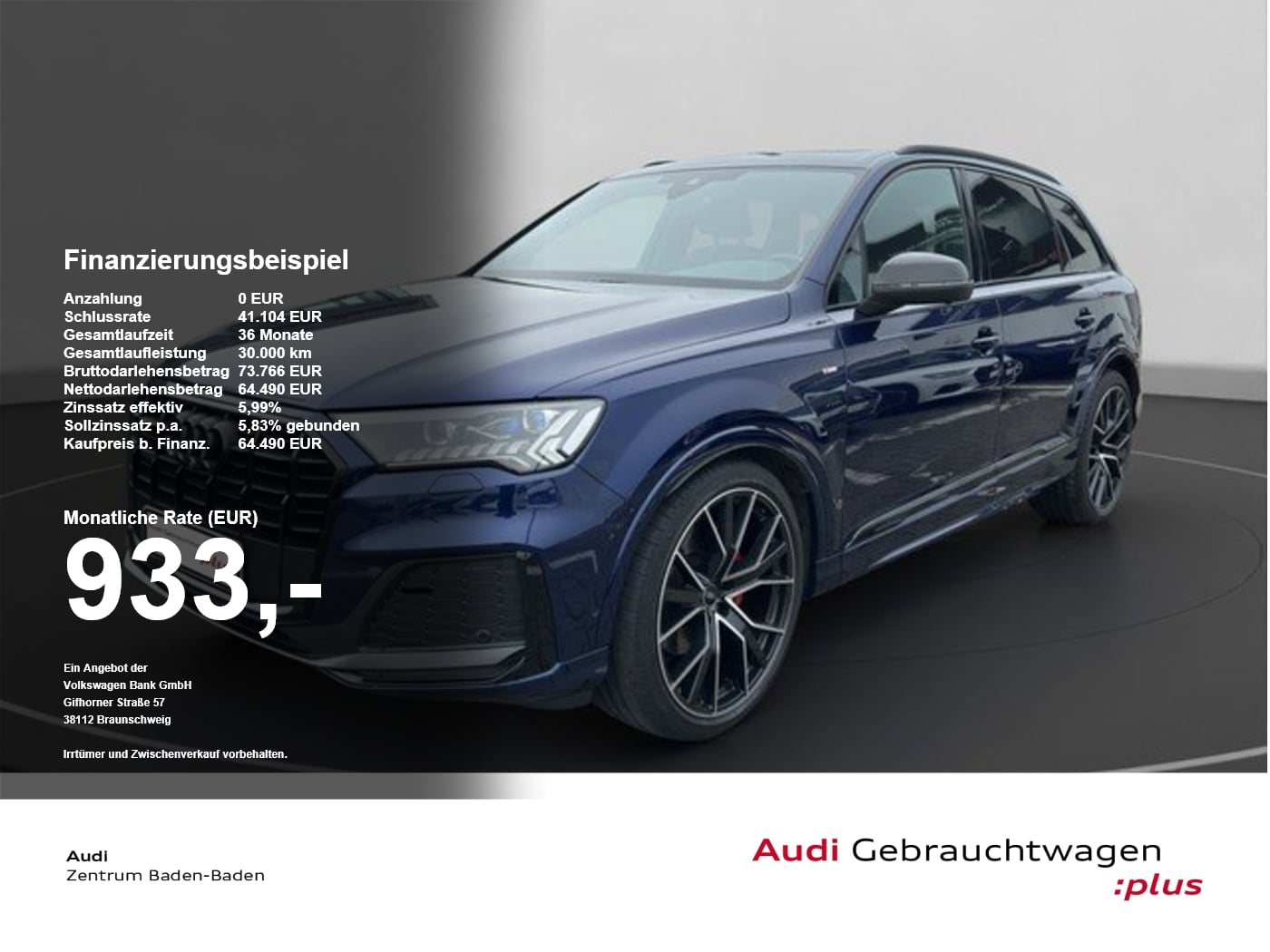 Audi Q7 50 TDI quattro competition plus STHZ*PANO*AHK
