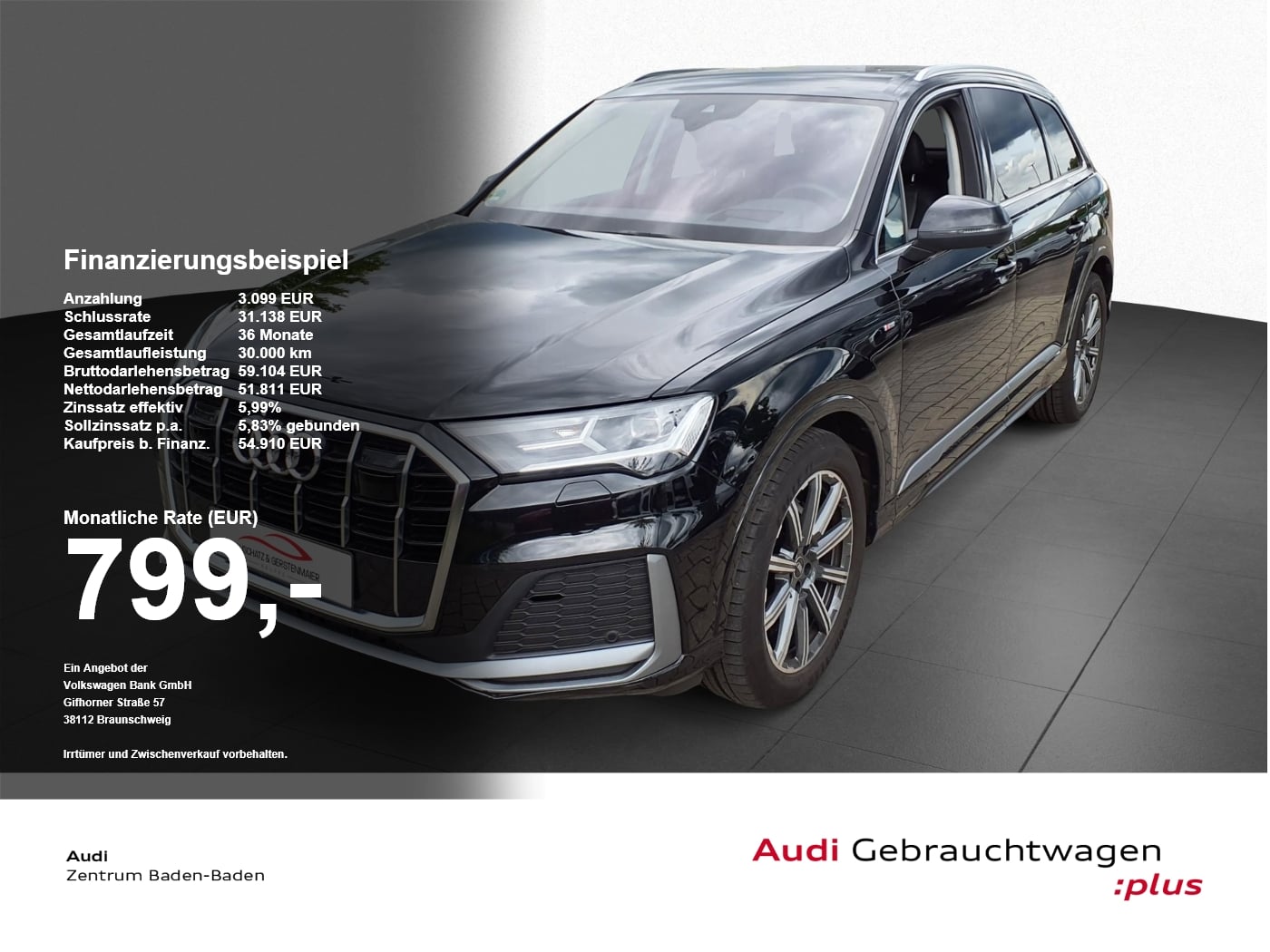 Audi Q7 50 TDI quattro S line *LED*LUFT*AHK*HUD*360°* AHK PDC