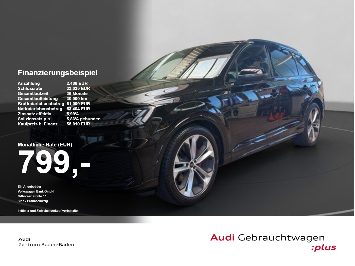 Audi Q7 50 TDI quattro *AHK*PANO*NACHT*STHZG*HuD*B&O*