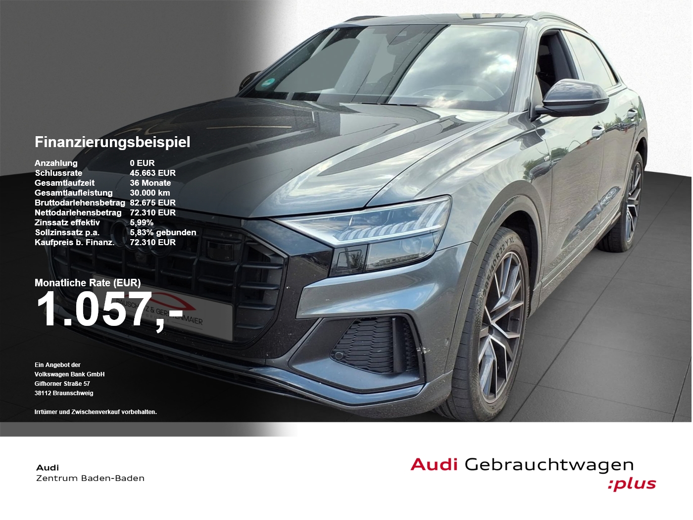 Audi Q8 50 TDI quattro competition plus *STHZ*B&O*SZ* Sportp.