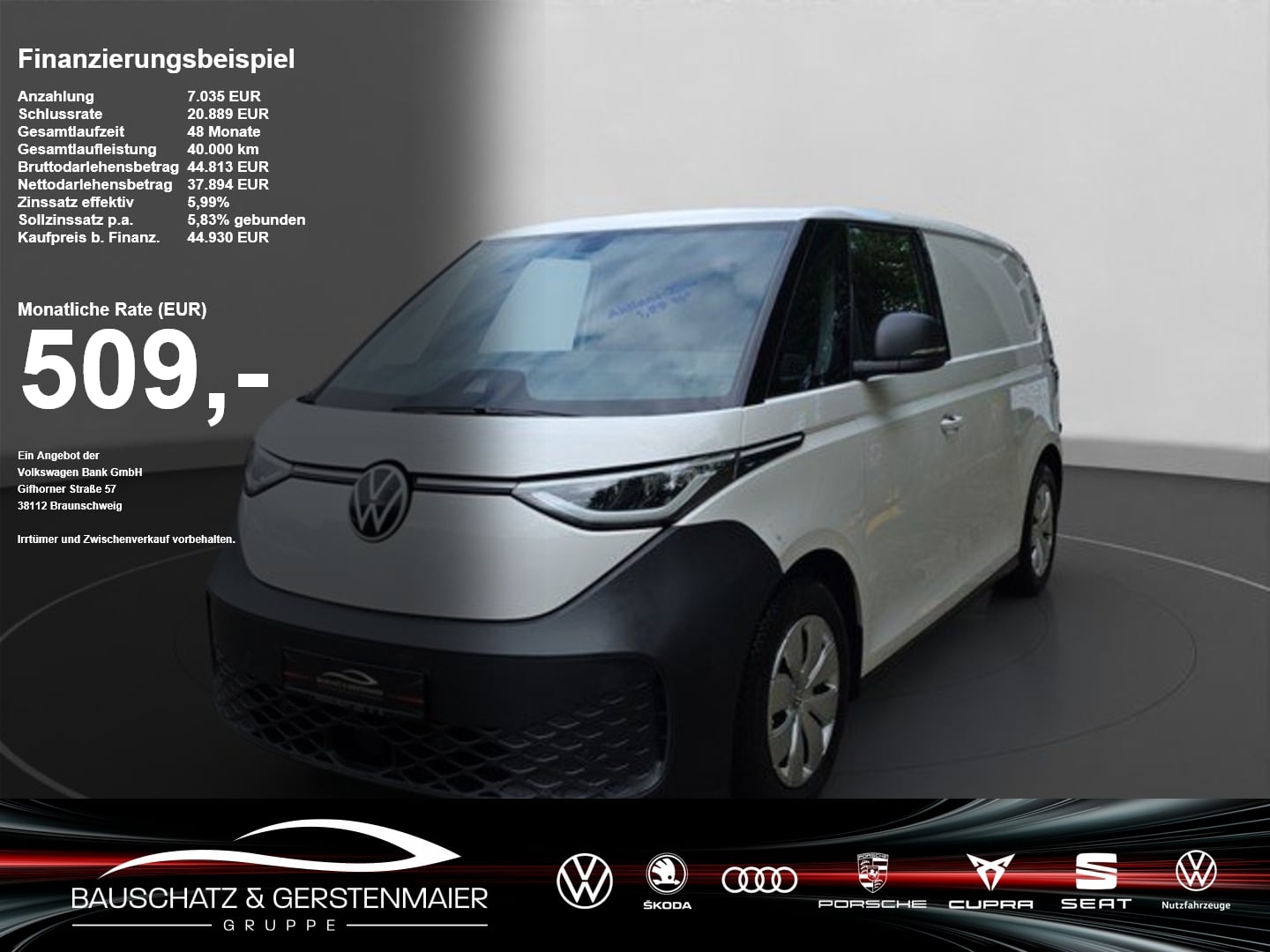 VW ID. Buzz Cargo 150 kW *LED*AHK*KLIMA*HFT*PDC*
