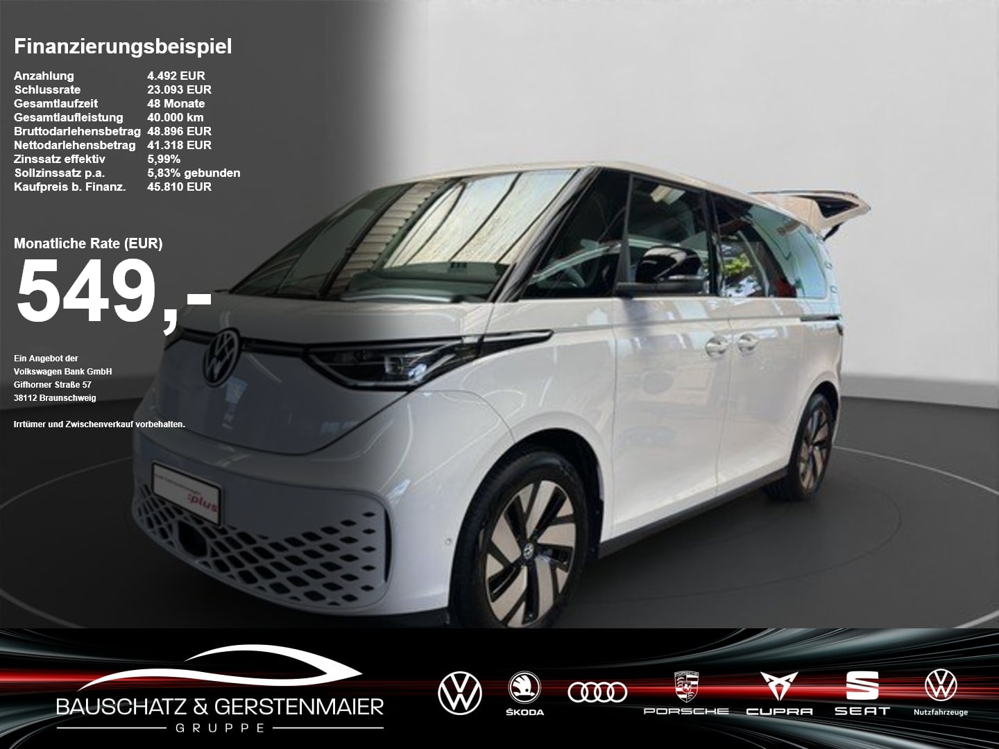 VW ID.Buzz 150 kW Pro *MATRIX*KEYLESS*NAVI*ACC*360&deg;* SpurW MATRIX Kam. SHZ AUT
