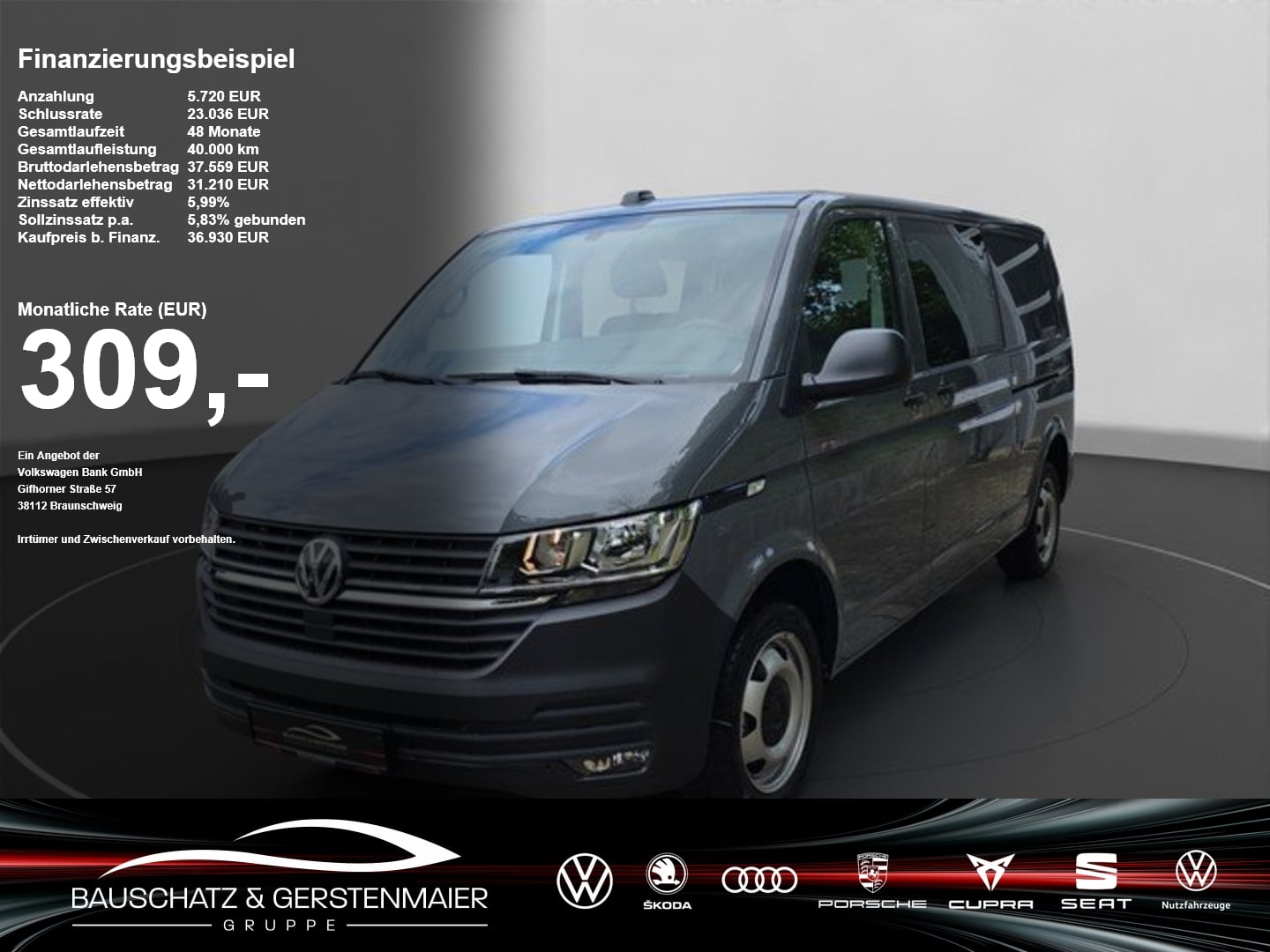 VW T 6.1 Transporter LR Kasten Plus 2.0 TDI *KLIMA*