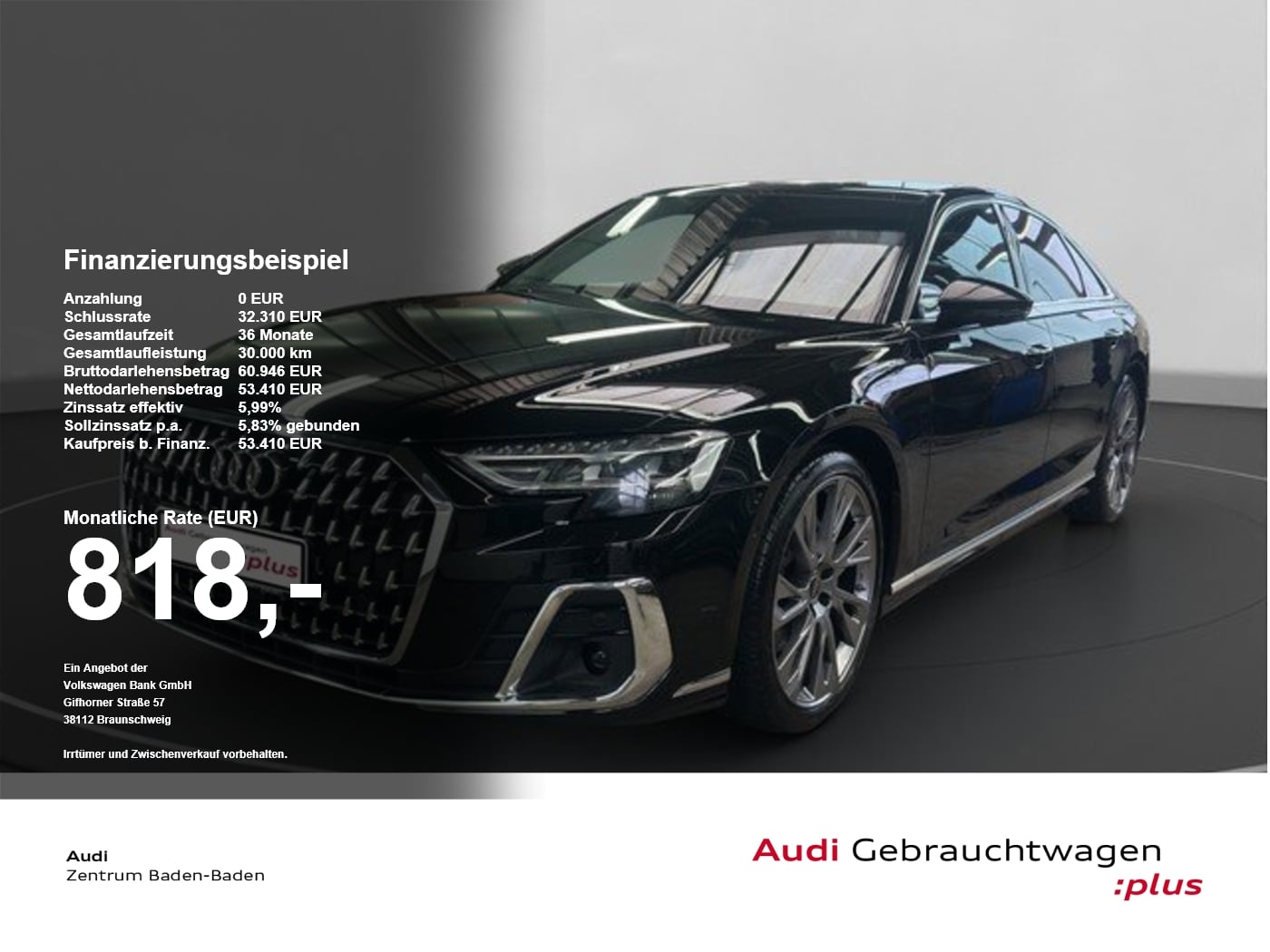 Audi A8 50 TDI quattro PANO*MATRIX*SOUND*AHK*ACC*SZH AHK SoundSys