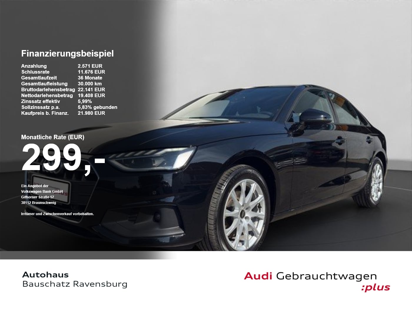 Audi A4 30 TDI S tronic *LED*RFK*PDC*ACC*NAVI*SZH* Akustikglas el.Heck
