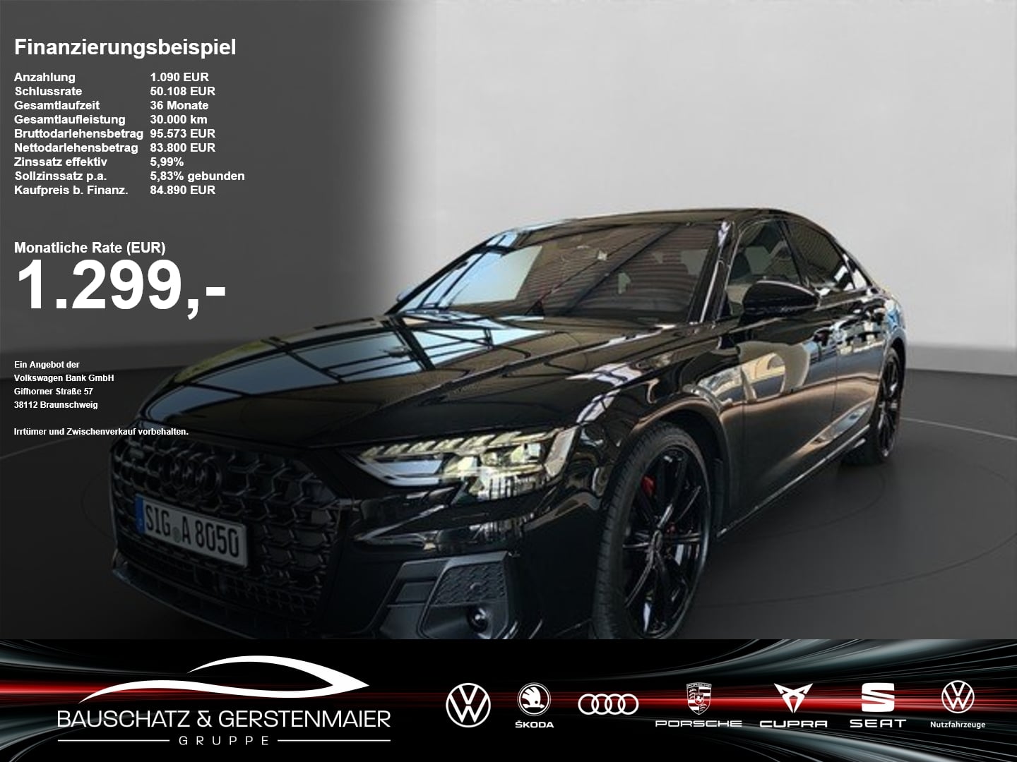 Audi A8 50 TDI quattro Tiptronic HD-Matrix*Luft*AHK*B&O